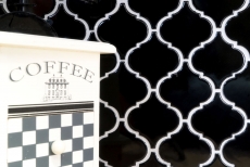 Retro vintage mosaic tiles ceramic Florentine black glossy MOS13-2BG_f | 10 mosaic mats