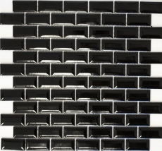 Mini Metro Subway mosaic tiles ceramic black tile backsplash kitchen MOS26-0302_f | 10 mosaic mats