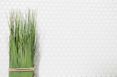 Mosaic tiles ceramic hexagon white matt wall shower tile mirror wall tiles MOS11A-0111_f | 10 mosaic mats