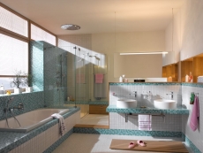 Pebble mosaic Pebbles ceramic white glossy shower tray tile backsplash MOS12-0102_f | 10 mosaic mats