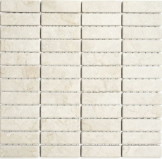 Mosaic tile ceramic rods stone look light beige tile backsplash kitchen MOS24-STSO45_f | 10 mosaic mats