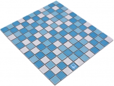 Swimming pool mosaic mosaic tile ceramic blue white glossy kitchen splashback MOS18-0407_f