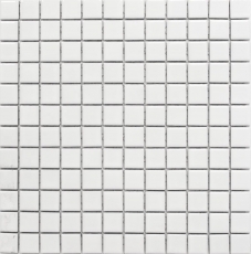 Ceramic mosaic shower splashback WHITE GLOSSY Bathroom tile Kitchen splashback MOS18D-0101_f