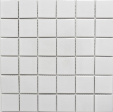 Mosaic tile ceramic white glossy tile mirror bathroom wall MOS16B-0101_f