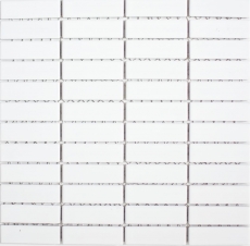 Mosaic tile ceramic rods white glossy tile backsplash kitchen MOS24-0102_f