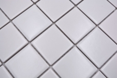 Mosaic tile ceramic white matt tile mirror bathroom wall MOS16B-0111_f