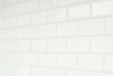 Mosaic tile ceramic brick white matt bathtub cladding MOS24-03WM_f