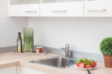 Mosaic tile ceramic brick white matt bathtub cladding MOS24-03WM_f