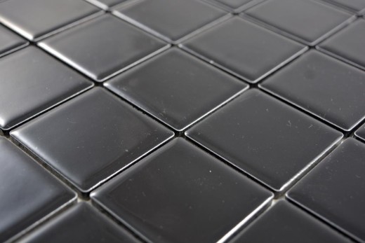 Mosaic tile ceramic black glossy tile backsplash kitchen backsplash MOS16B-0301_f