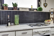 Mosaic tile ceramic rods black matt tile WC bathroom tile MOS24B-0311_f