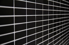Mosaic tile ceramic rods black matt mosaic wall kitchen splashback MOS24-0311_f