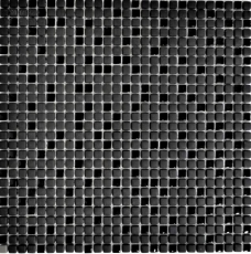 Mosaic tile ECO GLAS Enamel black matt MOS140-01B_f | 10 mosaic mats