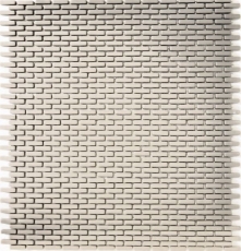 Mosaic tile ECO GLAS Brick Enamel cream matt MOS140-B23C_f | 10 mosaic mats