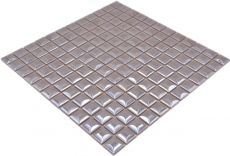 Mosaic tile ECO GLAS coffee metallic 3DF MOS350-24_f | 10 mosaic mats