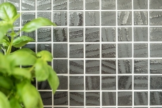 Mosaic tile ECO GLAS black anthracite MOS360-03_f | 10 mosaic mats