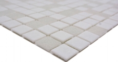 Mosaic tile glass white wall tile bathroom tile shower splashback tile mirror MOS52-0103_f | 10 mosaic mats