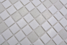 Mosaic tile glass white wall tile bathroom tile shower splashback tile mirror MOS52-0103_f | 10 mosaic mats
