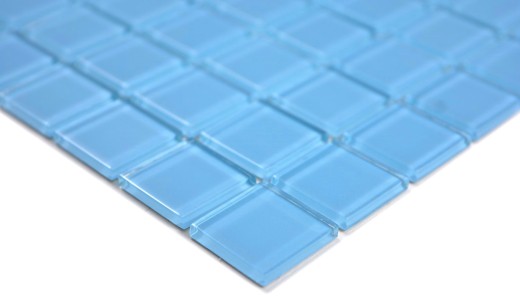 Mosaic tile Translucent glass mosaic Crystal light blue BATH WC Kitchen WALL MOS63-0402_f | 10 mosaic mats