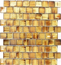Mosaic tile Glass mosaic Crystal frosted glass brown clear matt frosted MOS78-CF85_f