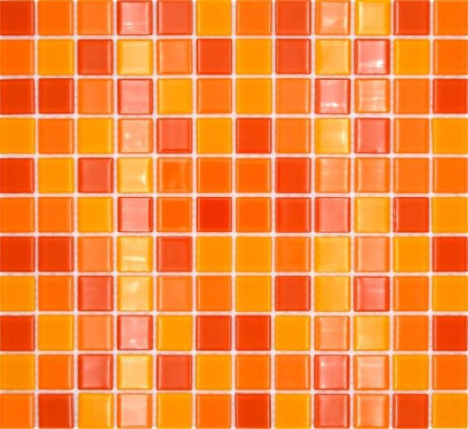Mosaic tile Translucent yellow orange red Glass mosaic Crystal yellow orange red MOS62-0802_f | 10 mosaic mats