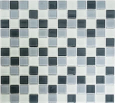Mosaic tile Translucent gray Glass mosaic Crystal gray BATH WC Kitchen WALL MOS62-0204_f | 10 mosaic mats