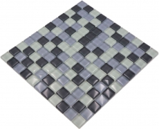 Mosaic tile Translucent gray Glass mosaic Crystal gray BATH WC Kitchen WALL MOS72-0204_f | 10 mosaic mats