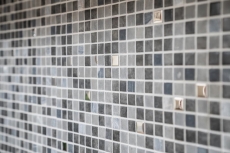 Mosaic tile translucent stone black NERO BAD WC kitchen WALL MOS91-0334_f | 10 mosaic mats