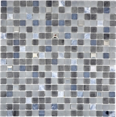Mosaic tile translucent stone black NERO BAD WC kitchen WALL MOS91-0334_f | 10 mosaic mats