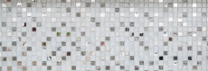 Mosaic tile Translucent stainless steel white glass mosaic Crystal steel white glass MOS63-CM-424_f | 10 mosaic mats