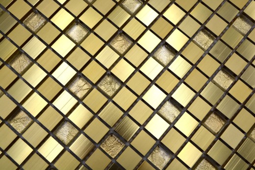 Mosaic back panel aluminum aluminum glass mosaic gold MOS49-A307_f