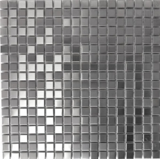 Mosaic splashback stainless steel silver silver brushed steel Kitchen splashback MOS129-CE15D_f