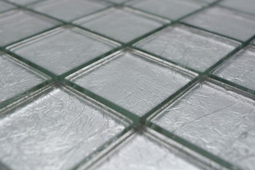 Mosaic rear wall glass mosaic silver structure MOS123-8SB26_f