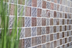 Mosaic back panel Translucent champagne black Glass mosaic Crystal Resin Optics MOS78B-0702_f