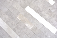 Hand sample composite vinyl stone look Cement grey/Silver mosaic tile wall tile backsplash - Hand sample