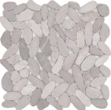 Mosaic tile river pebble stone pebble light beige pebble cut TAN 5 7 MOS30-IN10_f
