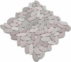 Mosaic tile river pebble stone pebble light beige pebble cut TAN 5 7 MOS30-IN10_f
