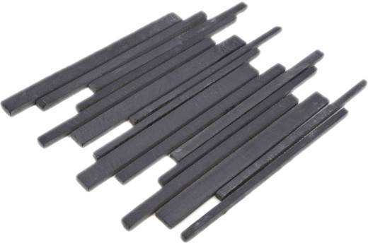 Mosaic tile slate natural stone rods slate wall cladding wall facing black MOS34-0225_f