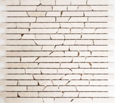 Mosaic tile Marble Natural stone white Brick Botticino Anticato Kitchen splashback MOS40-0102_f