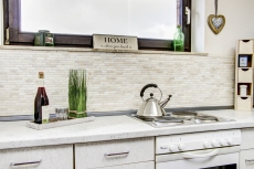 Mosaic tile Marble Natural stone white Brick Botticino Anticato Kitchen splashback MOS40-0102_f