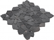Mosaic tile marble natural stone gray anthracite quarry Ciot Neromarquina MOS44-30-120_f
