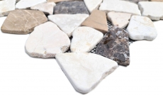Mosaic tile marble natural stone beige brown quarry Ciot CastanaoCream MOS44-30-190_f