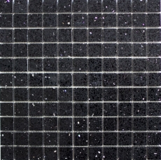Mosaic tiles quartz composite artificial stone Artificial black MOS46-ASM22_f