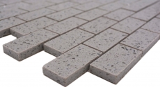 Mosaic tiles quartz composite artificial stone Brick Artifical gray MOS46-0204_f