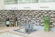 Mosaic tile translucent composite aluminum beige brown silver black rectangle glass mosaic Crystal Artificial stone Alu EP beige brown MOS87-SM48_f