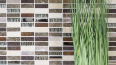 Mosaic tile translucent composite aluminum beige brown silver black rectangle glass mosaic Crystal Artificial stone Alu EP beige brown MOS87-SM48_f