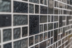 Mosaic tile translucent composite black combination glass mosaic Crystal Artificial black MOS88-K989_f