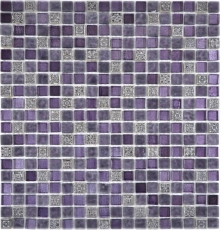 Mosaic tile Translucent purple glass mosaic Crystal Resin purple matt BATH WC Kitchen WALL MOS92-1107_f