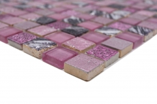 Mosaic tile Translucent pink Glass mosaic Crystal Resin pink BATH WC Kitchen WALL MOS82-1104_f