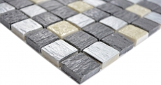 Mosaic tile Translucent gray black Glass mosaic Crystal Resin gray black silver MOS83-0226_f