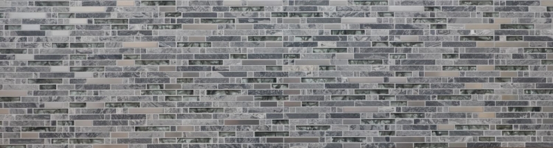 Mosaic tile translucent stainless steel gray composite glass mosaic Crystal stone steel gray MOS87-MV778_f
